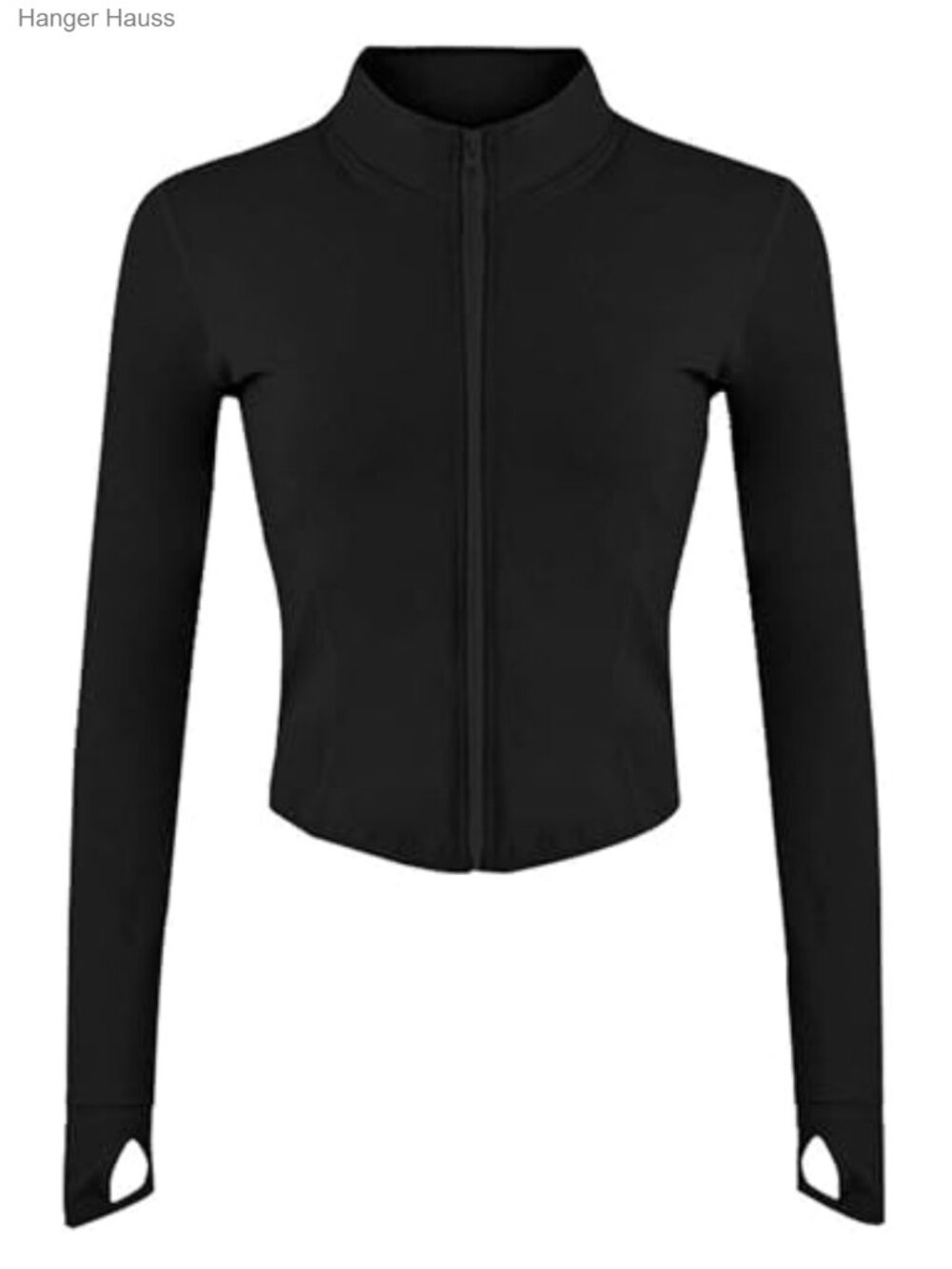 Seamless Full Zip Workout Jacket Women's Slim Fit Yoga Track Jacket with Thumb